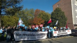 A Plataforma Galega en Defensa do Ensino Público entrega preto de 14.000 sinaturas contra as reválidas e a LOMCE